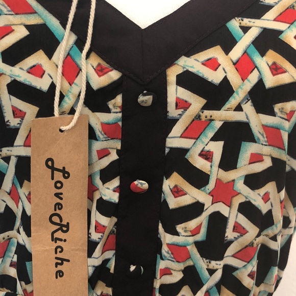 Love Riche | Sleeveless Print Dress L New - Picture 2 of 2